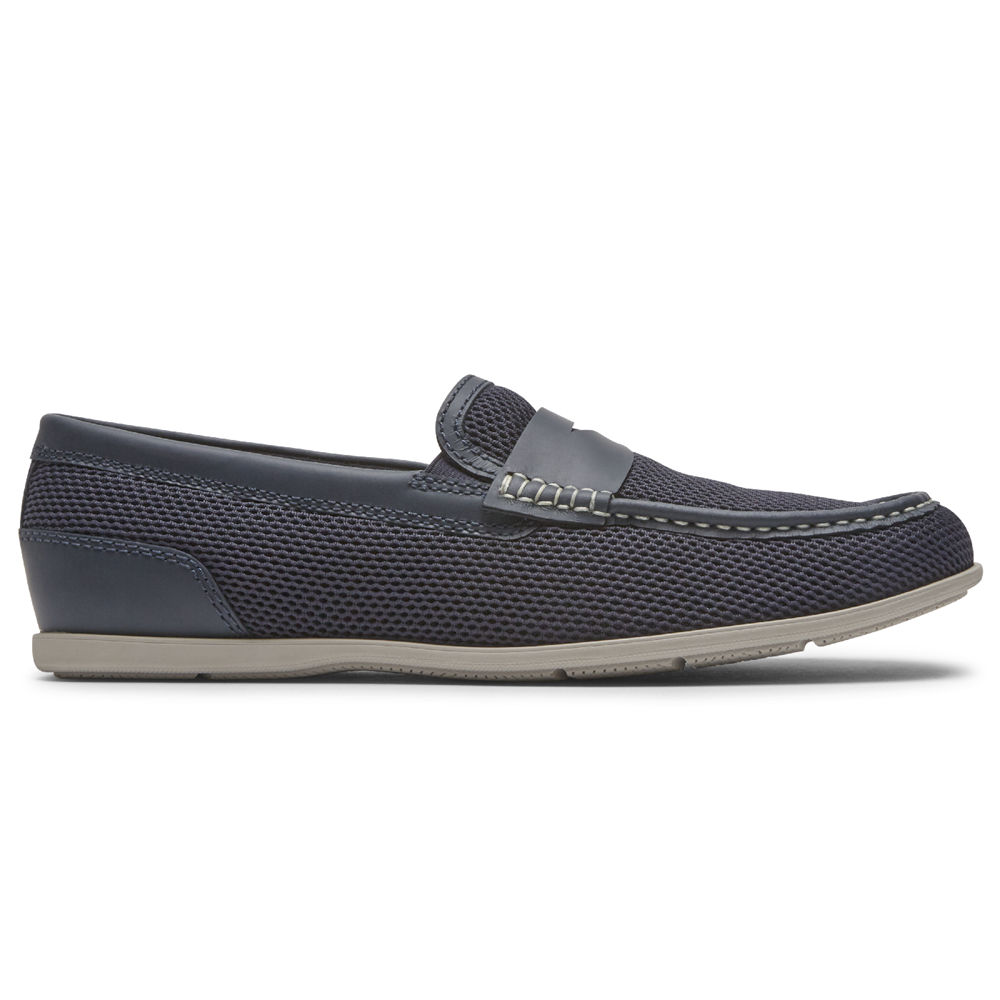 Rockport Singapore Mens Slip-On - Malcom Soft Moc Toe Navy - SW5063481